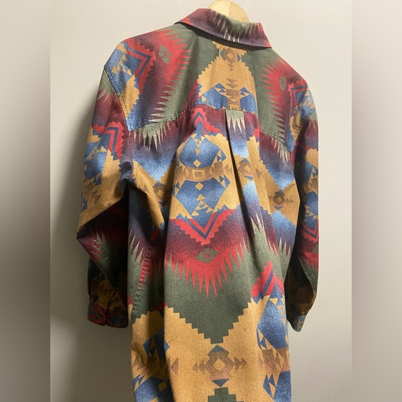 Vintage Jones New York tribal print zip over shirt - Picture 5 of 5